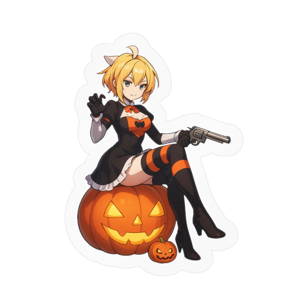 Retro Halloween Dokibird Sticker | Spooky Cute Vinyl Decal