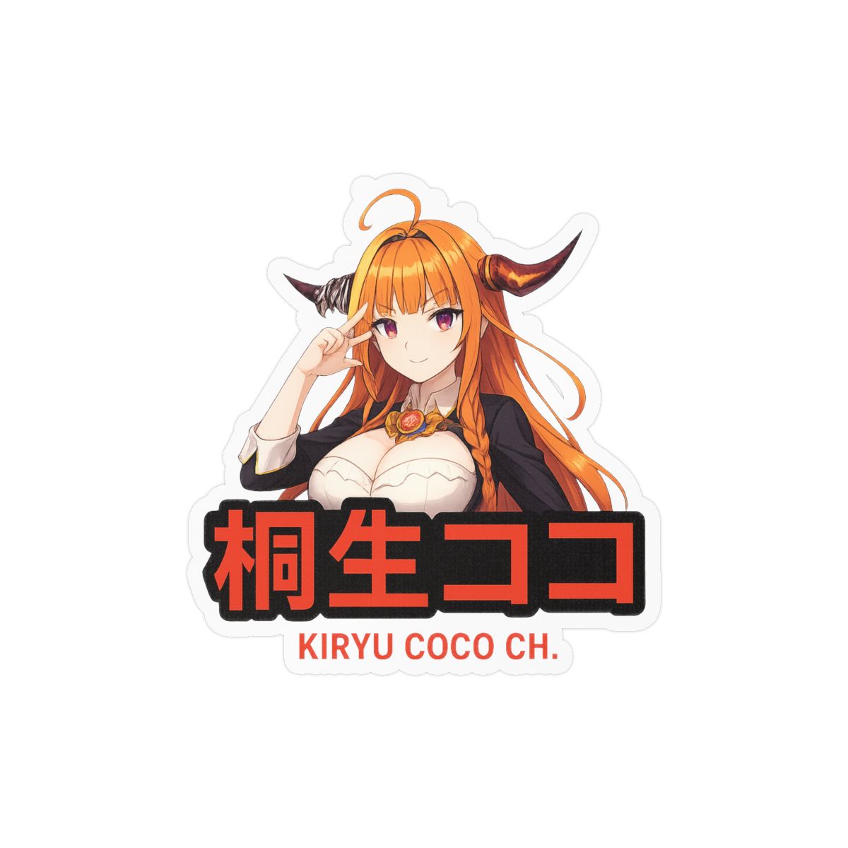 Kiryu Coco Hololive Sticker | Sassy Dragon VTuber Decal