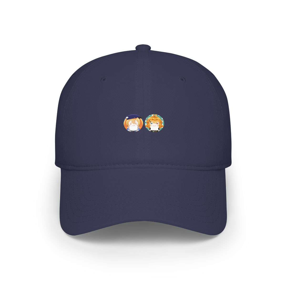 Smiling Blonde Character Badge Hats | Whimsical Sun Shield